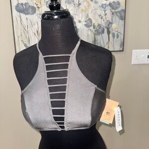 NWT PACSUN RIPCURL pewter bikini top